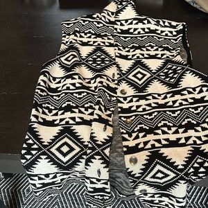 Chaps southwest vest in Large. Black/white. Good used condition.